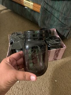 6 Mason jars (purple)