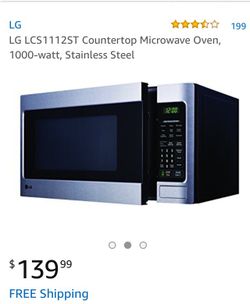 LG LCS112ST countertop microwave stainless steel
