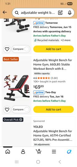 Adjustable weight bench