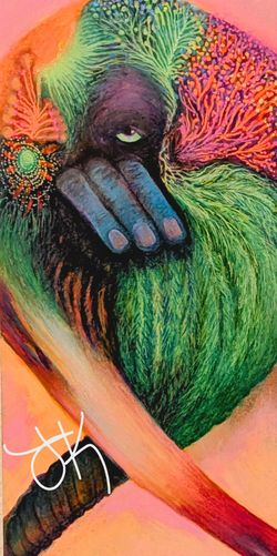 Original Signed Psychedelic Fantasy Painting