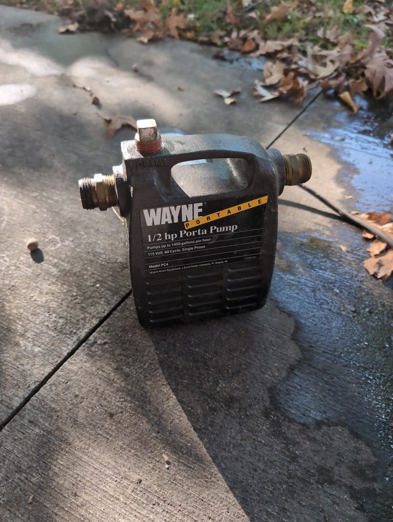 Wayne portable water pump 1450 gal/hr
