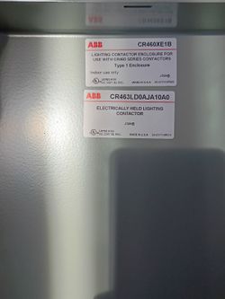 ABB LIGHTING CONTACTOR WITH TYPE 1 ENCLOSURE