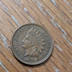 1899 Almost Uncircumcised Indian Cent 