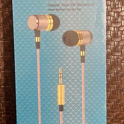 Betron YSM1000 Earphones Wired In-Ear 3.5Mm Headphones with Bass Driven Sound