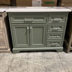 42'' Bathroom Vanity Cabinet Stone Countertop