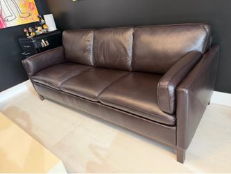 Brown Leather Sofa
