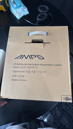 Amp'd 13" Digital LED FHD TV Transparent Cabinet