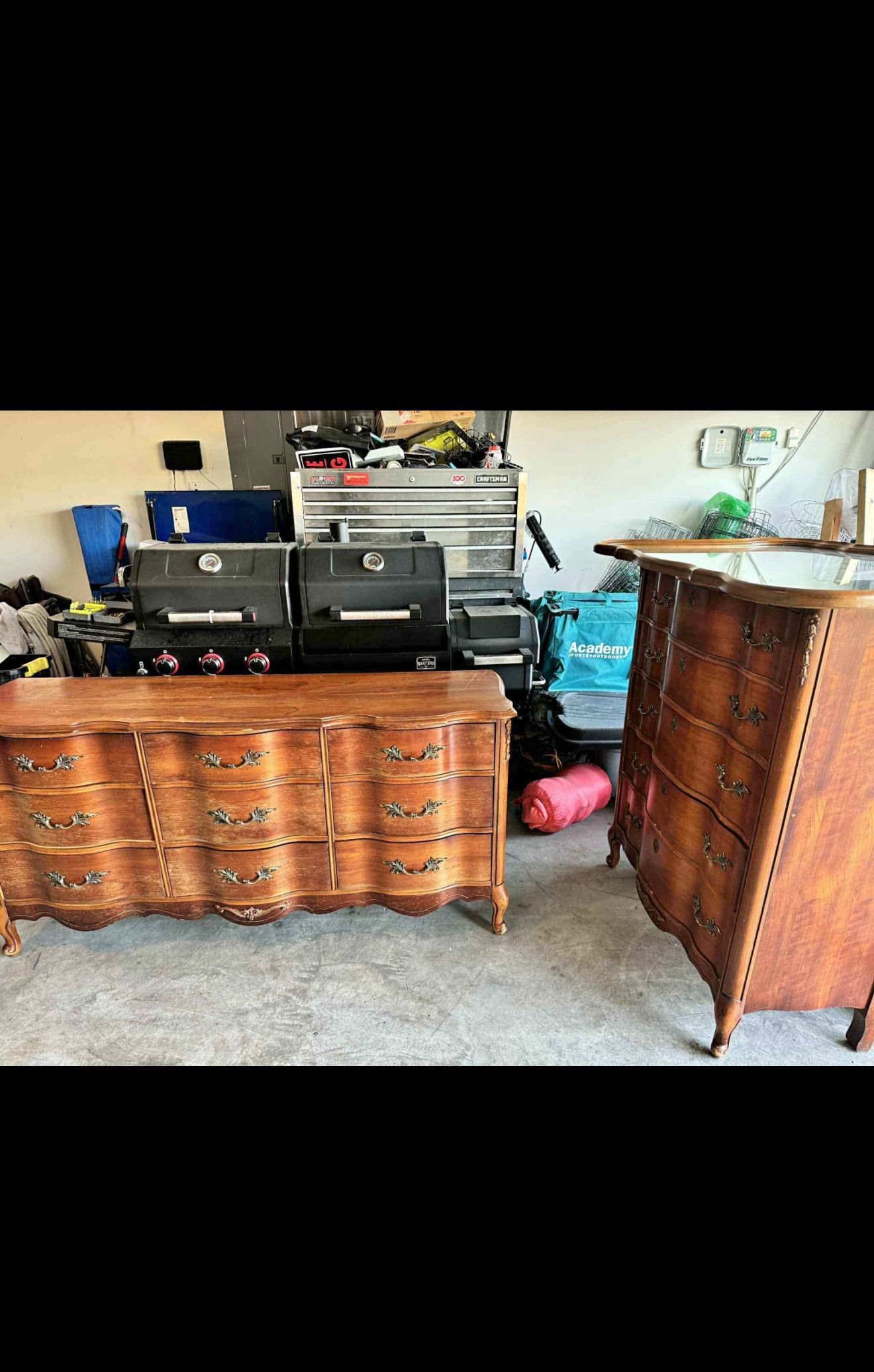 Solid Wood French Dresser And Chest