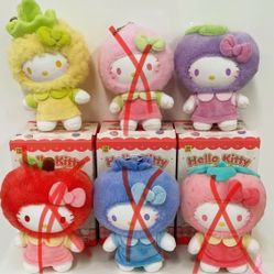 Miniso Top Toy Sanrio Hello Kitty Fruity Paradise Series Vinyl Plush Keychain
