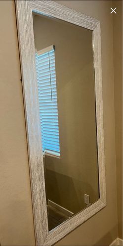 Long silver mirror