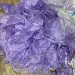 Purple Chair Sashes 7”