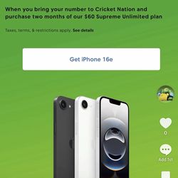 iPhone 16e for just $79.99 on our $60 supreme unlimited plan