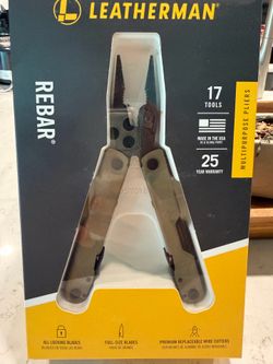 Leatherman REBAR Multitool with Premium Replaceable Wire Cutters and Saw, Coyote Tan