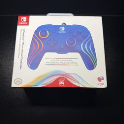 Nintendo Switch PDP Afterglow Wave Wired Controller Color Changing Light