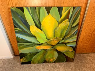 "Agave" Artwork Flower Wall Art Painting Canvas Floral Print