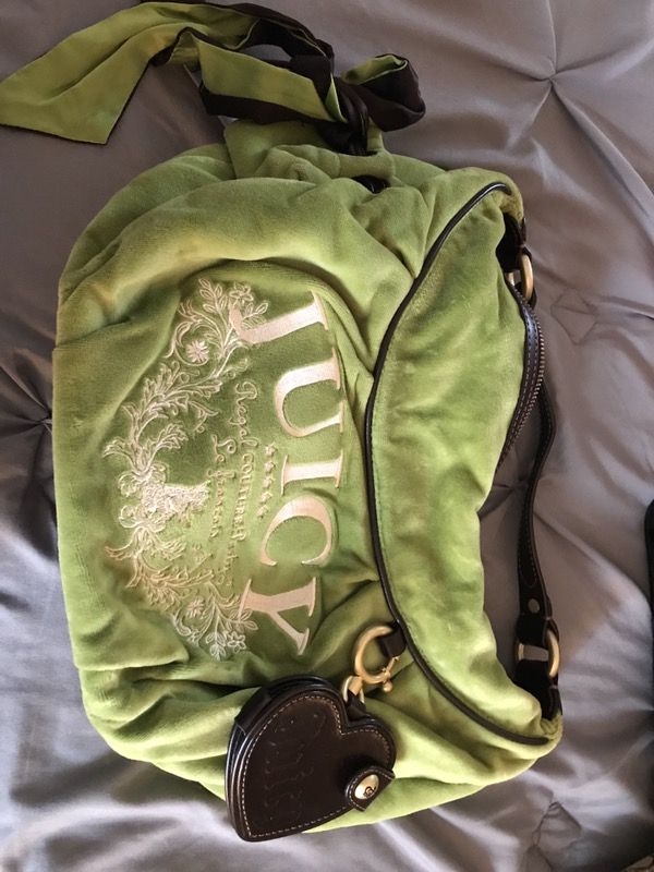 Juicy couture green velour purse