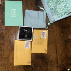 925 silver and moissanite earrings