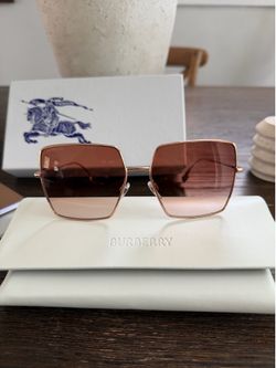 Burberry Rose Gold Square Sunglasses