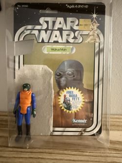 Vintage Star Wars  Walrus Man W/ Backing Card 