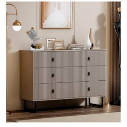 6 Drawer dresser Grey/gray