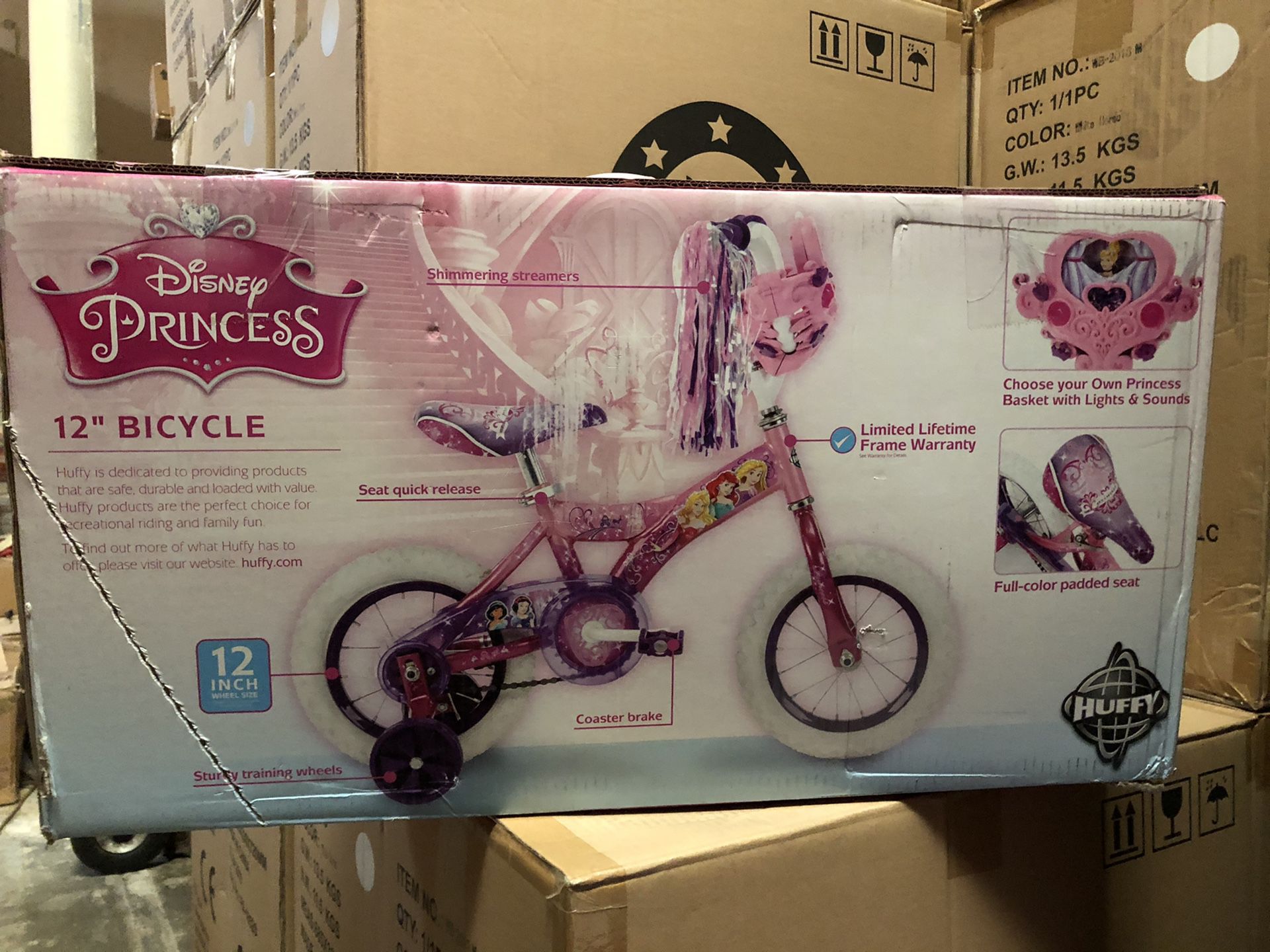 Brand New Disney ARIEL PRINCESS Sounds 12 inch Bike with Training Wheels for Kids