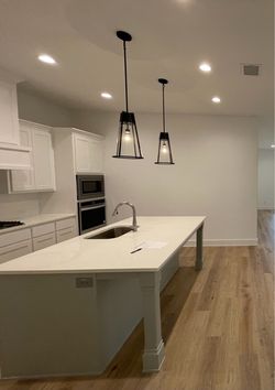 Black Metal Glass Pendant Lights Set of 2