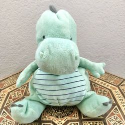 Plush dragon green stuffed animal w inside rattle Just One You by Carter’s