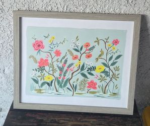Framed Floral Wall Art – Flowers & Birds Botanical Print