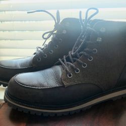 Lacoste Montbard 417 Mens Boot Brown Cam Leather Textile Casual Ortholite Size 10.5