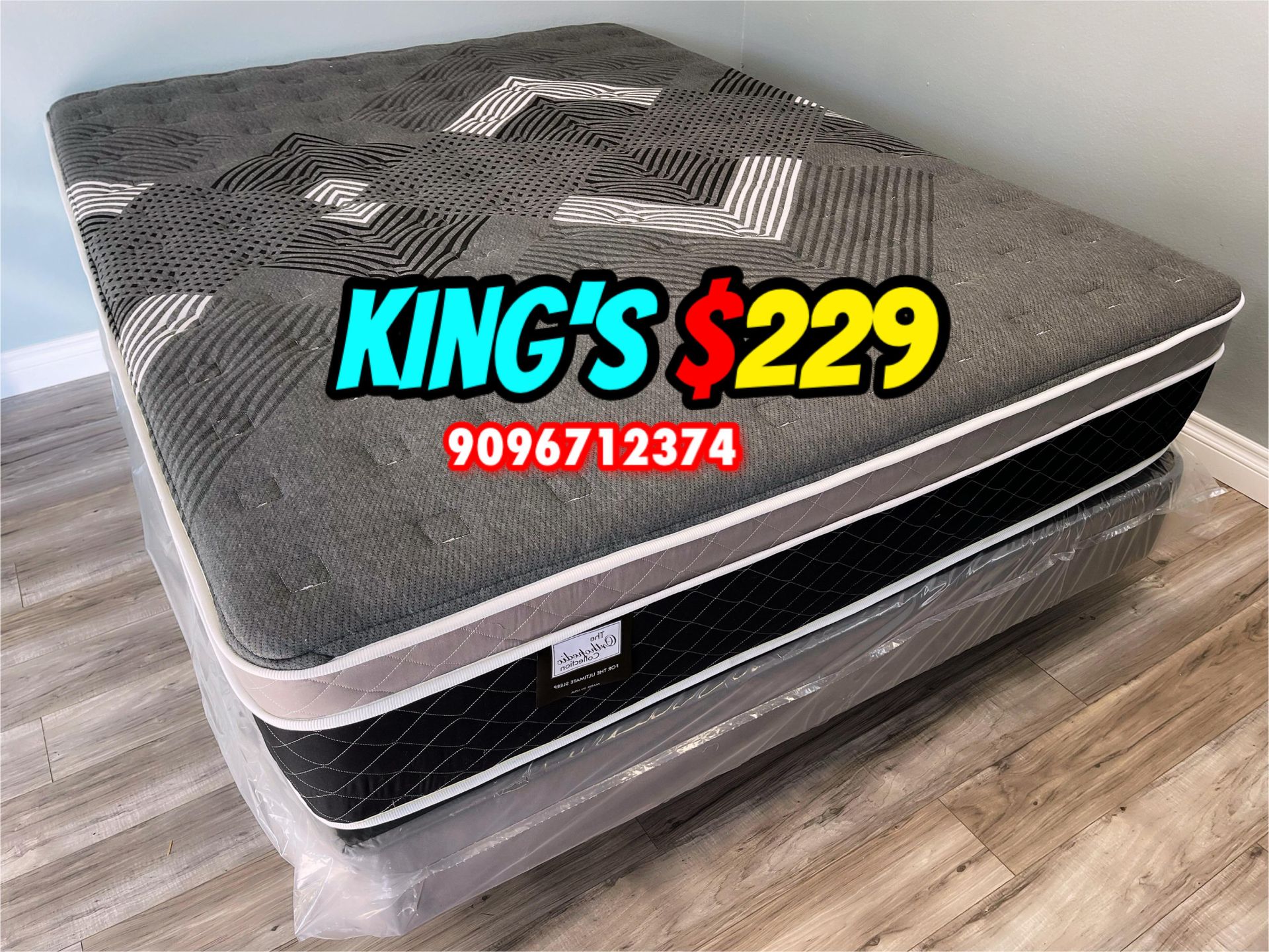 King Oasis Thermal Comfort Europillow Top 12inch Mattress!!
