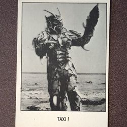 1973 Topps The She-Creature #64 Taxi! Monster You'll Die Laughing Universal Movie Pictures Creature Feature Card Vintage Collectible Halloween