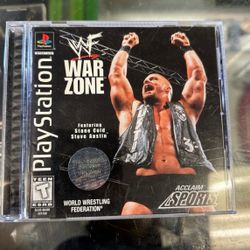 WWF War Zone (Sony PlayStation 1, 1998) COMPLETE WITH MANUAL