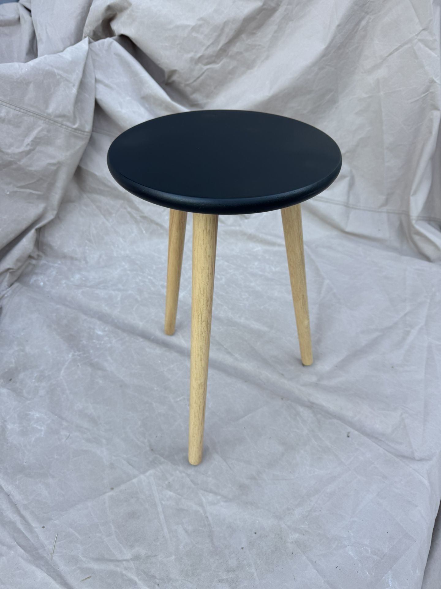Round Wooden Plant Stand / Small Table