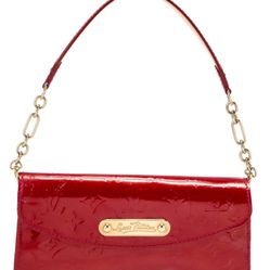 Louis Vuitton Monogram Vernis Red Sunset Boulevard Handbag Excellent Condition