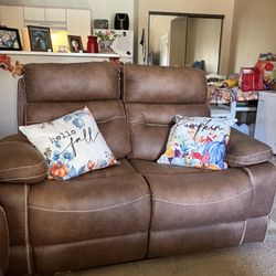 Suede Recliner Couches
