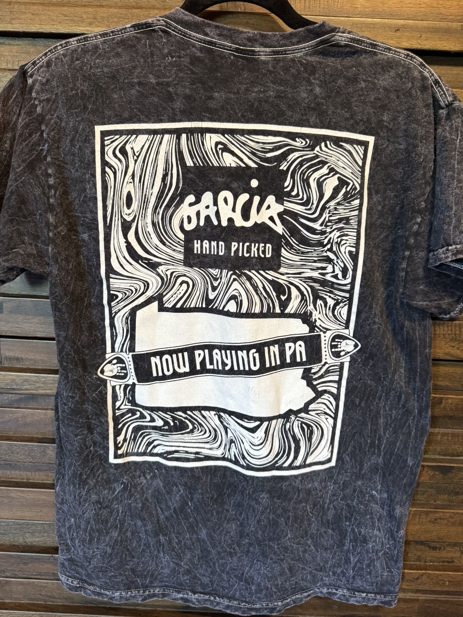 Jerry Garcia Hand Picked Now Playing in Pennsylvania PA cannabis T Shirt MED