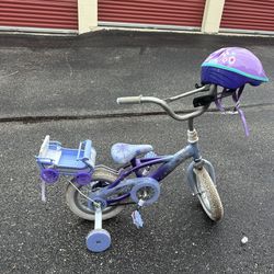 Kids Frozen Bike With Helmet $25