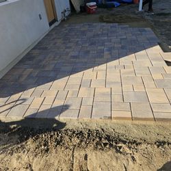 Paver And Fences And Grass