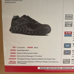 Black Reebok Work Shoes S 6.5 
