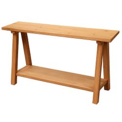 Rustic Console Table with Bottom Shelf