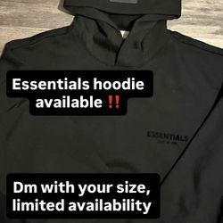 Black Essentials Hoodie