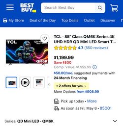 85in TCL TV