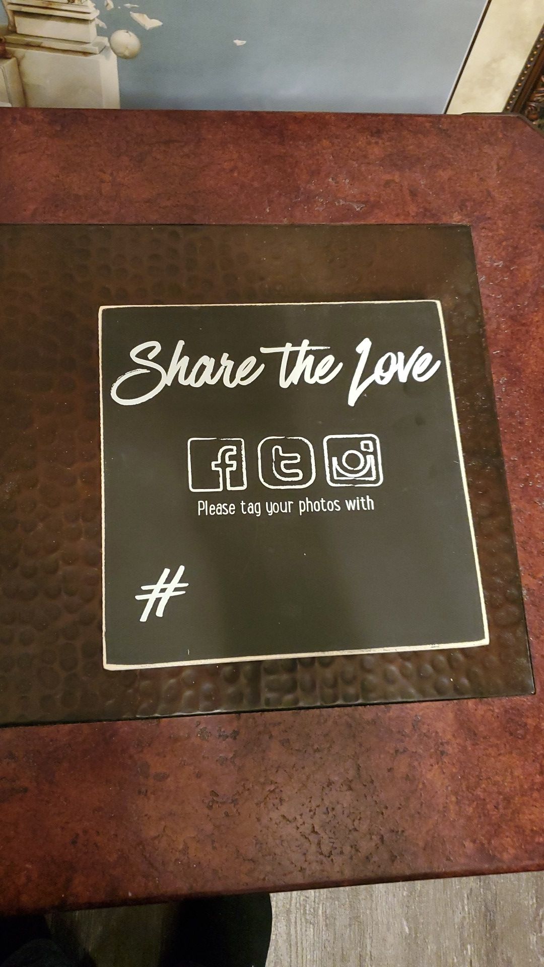 Wedding chalkboard