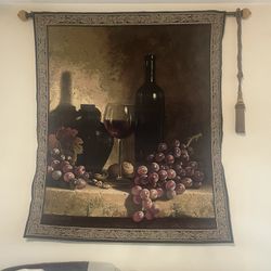 Large, Heavy Gothic Style Tapestry With Mount 