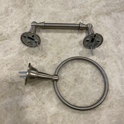 Towel Ring and Toilet Paper Holder Combo