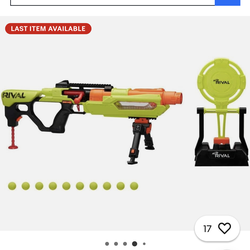 NERF Rival Blaster Jupiter XIX-1000 Edge w/ Target 10 Rounds Gun New Box Wear