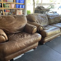 Klaussner Leather Couches