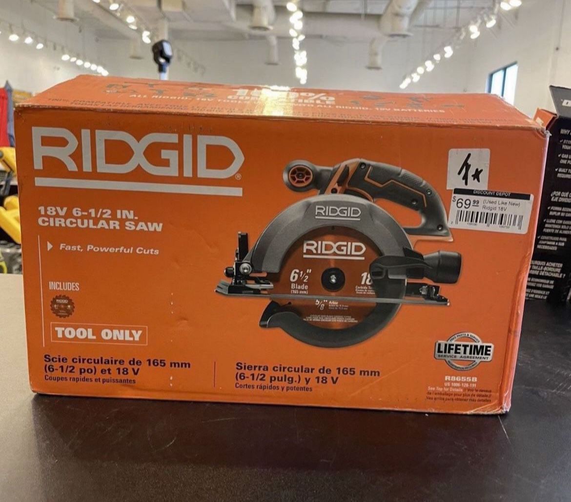 Ridgid 18V 6-1/2 In Circular Saw (tool Only)R8655B