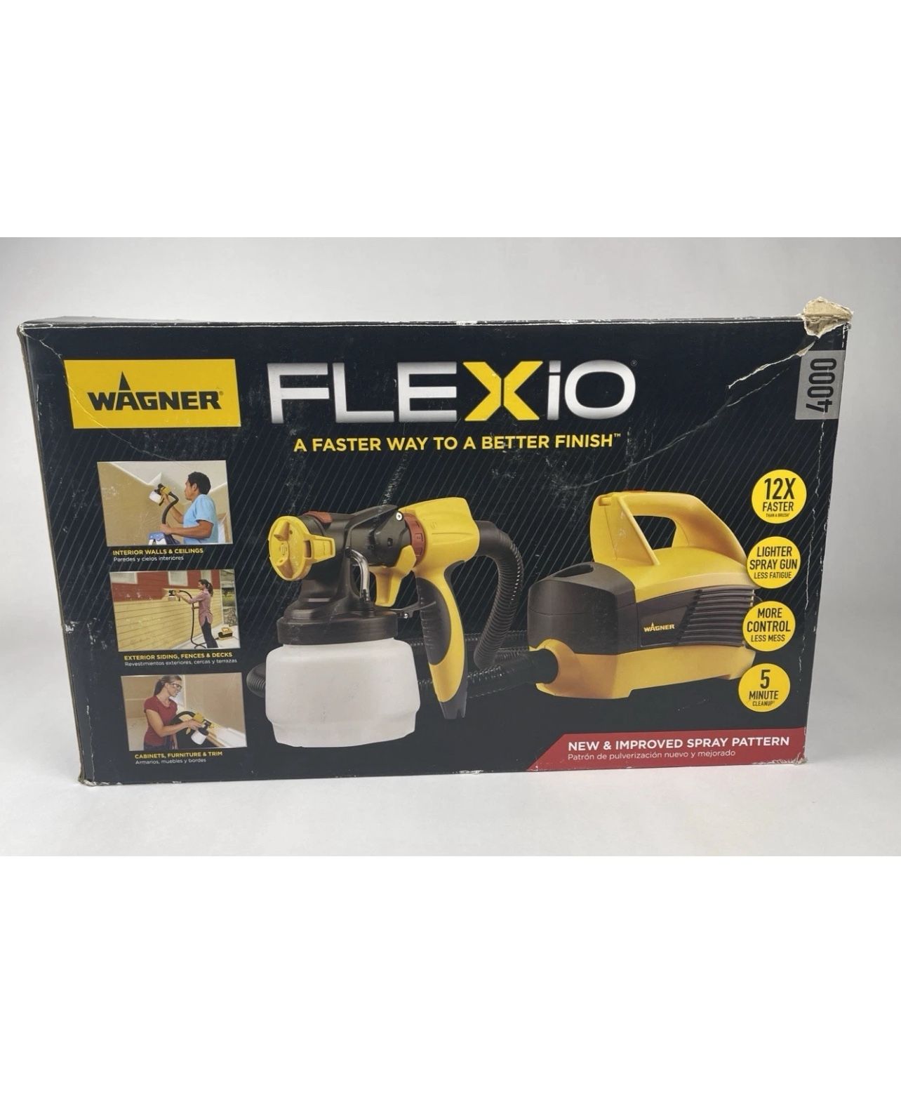 Wagner Flexio 4000 Electric Stationary HVLP Paint Sprayer Compatible Stain 183