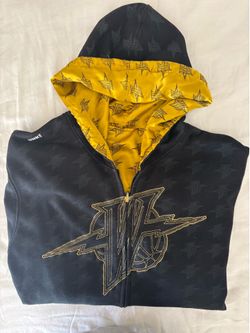 GSW 2XL Men’s Zip up Hoodie w/Gold Lining